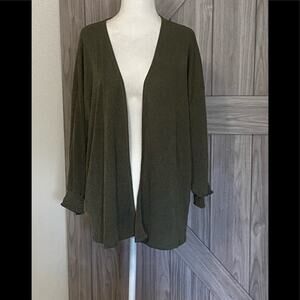 NWT Eclair Medium open front cardigan three-quarter length sleeve